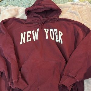 john galt red new york sweatshirt